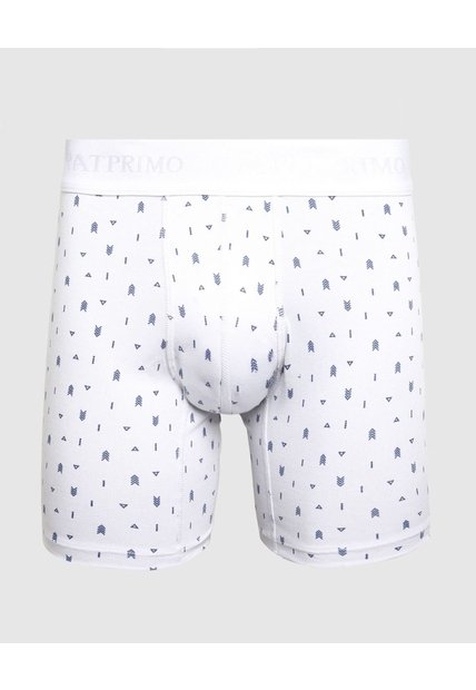Bóxer Medio Estampado X1 Para Hombre Blanco Patprimo