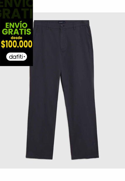 Pantalón Chino De Corte Recto   Para Hombre Gris Patprimo