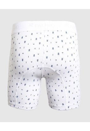 Bóxer Medio Estampado X1 Para Hombre Blanco Patprimo
