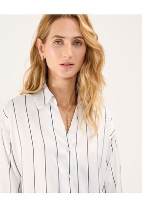 Camisa Para Mujer Manga Larga Color Blanco Marca Patprimo #30010661