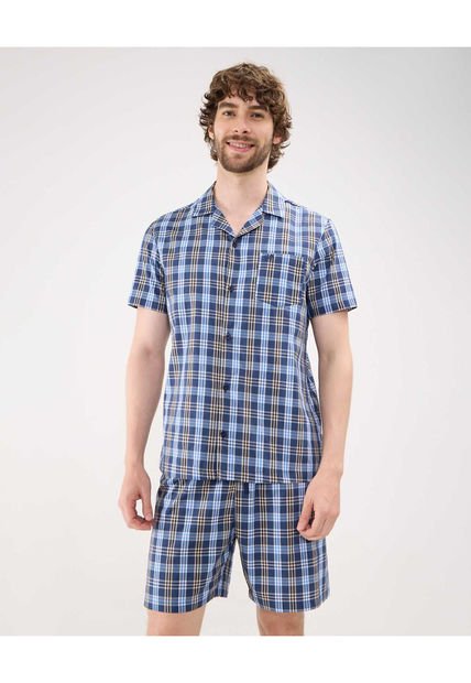 Pijama Para Hombre M/C P/C Color Azul  Marca Patprimo #44040206