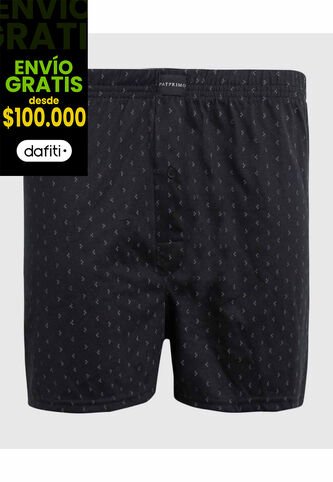 Bóxer Medio De Ajuste Relajado  X1 Para Hombre Negro Patprimo Patprimo