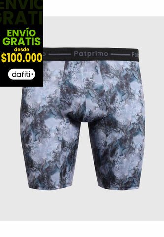 Bóxer Medio Con Estampado Abstracto  X1 Para Hombre Azul Patprimo Patprimo