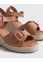 Sandalias Con Plataforma  Para Mujer Café Patprimo de Patprimo