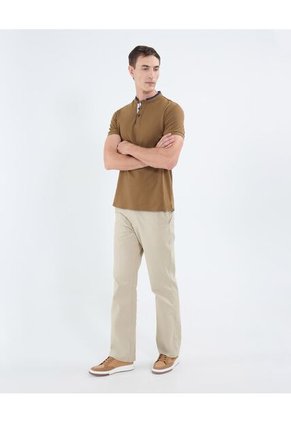 Pantalon Regular   Para Hombre Beige Patprimo