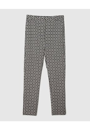 Pantalón Clásico Estampado  Para Mujer Negro Patprimo