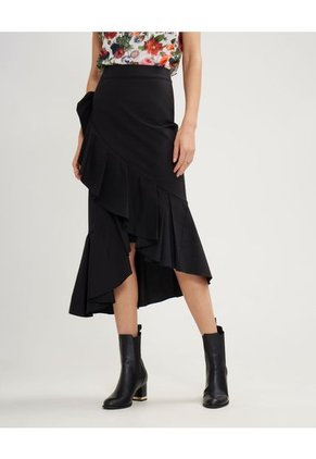 Falda Para Mujer Medio Color Negro Marca Patprimo #30140385