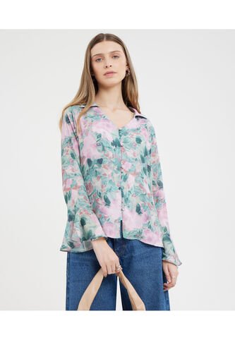 Camisa Para Mujer Manga Larga Color Rosado Marca Patprimo #30010567 Patprimo