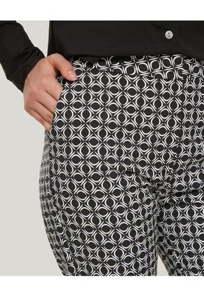 Pantalón Clásico Estampado  Para Mujer Negro Patprimo