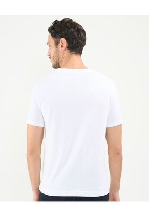Camiseta Estampado En Relieve  Para Hombre Blanco Patprimo