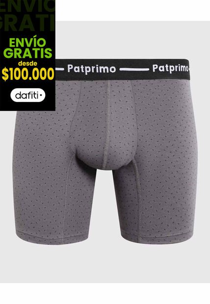 Bóxer Medio Ergonómico Con Microprint  X1 Para Hombre Gris Patprimo