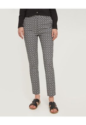 Pantalón Clásico Estampado  Para Mujer Negro Patprimo