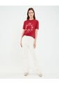 Camiseta   Para Mujer Rojo Patprimo de Patprimo