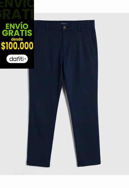 Pantalón Clásico  De Corte Recto  Para Hombre Azul Patprimo