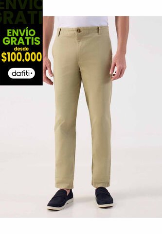 Pantalón Clásico  De Corte Recto  Para Hombre Café Patprimo Patprimo
