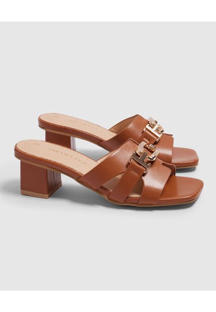 Sandalias Para Mujer Tacon Color Café Marca Patprimo #30690091