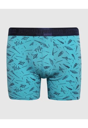 Boxer Para Niño Fleat Seamer Medio Color Aguamarina Marca Patprimo #66000109