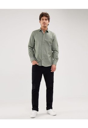 Camisa Para Hombre Manga Larga Sin Bolsillo Color Verde  Marca Patprimo #44013002