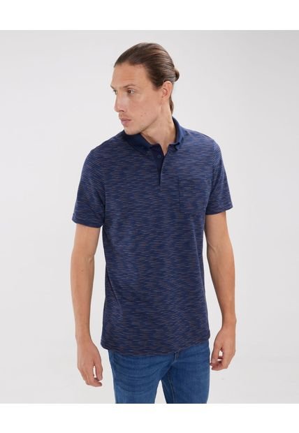 Polo Para Hombre Cuello Tejido Con Bolsillo Color Azul  Marca Patprimo #44112599