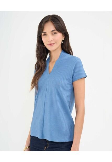 .Camiseta De Mujer M/C Marca Patprimo En Color Azul #30093659