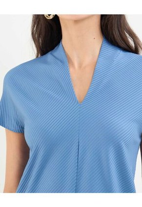 .Camiseta De Mujer M/C Marca Patprimo En Color Azul #30093659