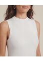 Vestido Midi Ajustado En Rib   Para Mujer Blanco Patprimo de Patprimo