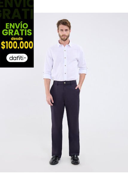 Pantalon Regular   Para Hombre Azul Patprimo