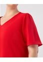 Blusa  Para Mujer Manga Corta Color Rojo Marca Patprimo #14121419 de Patprimo