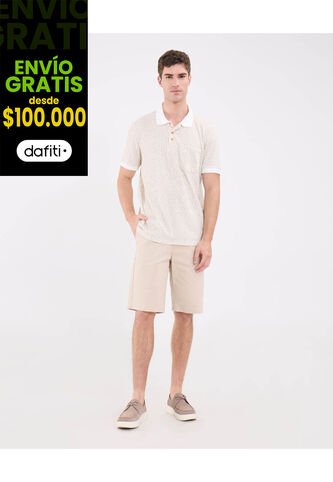 Bermuda Tipo Chino  Para Hombre Beige Patprimo Patprimo