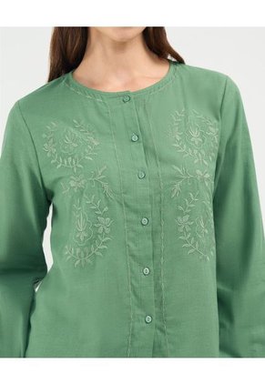 Blusa Para Mujer Manga Larga Color Verde Oscuro Marca Patprimo #30123468