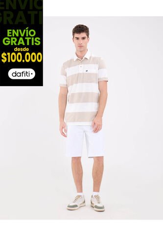 Bermuda Tipo Chino  Para Hombre Blanco Patprimo Patprimo