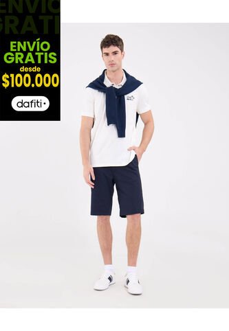 Bermuda Tipo Chino  Para Hombre Azul Patprimo Patprimo