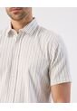 Camisa  Para Hombre Manga Corta Sin Bolsillo Cuello C Color Crema Marca Patprimo #44017276 de Patprimo