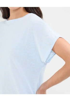 Camiseta Para Mujer Manga Corta Cuello Redondo Color Azul Claro Marca Patprimo #30093673