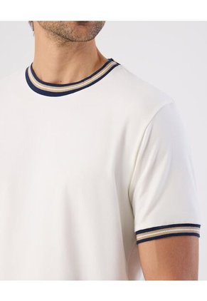 Camiseta  Para Hombre Manga Corta Cuello Redondo Color Blanco Marca Patprimo #44097280