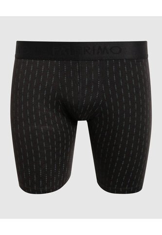 Boxer X1 Para Hombre Fleat Seamer Largo Color Negro Marca Patprimo #44000459 Patprimo
