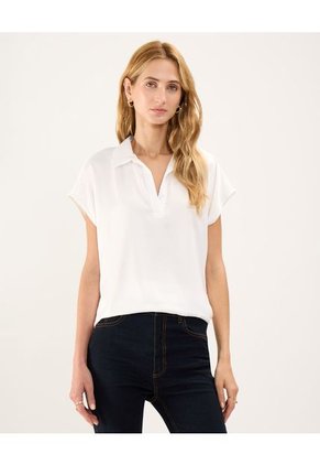 .Blusa Para Mujer M/C Patprimo En Color Blanco #30123386