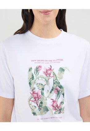 Camiseta Para Mujer Manga Corta Color Blanco Marca Patprimo #30093662
