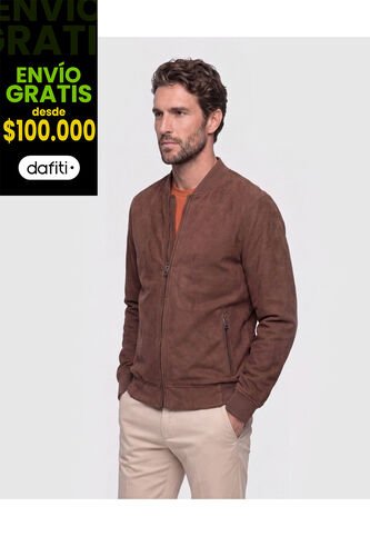 Chaqueta Tipo Bomber   Para Hombre Café Patprimo Patprimo