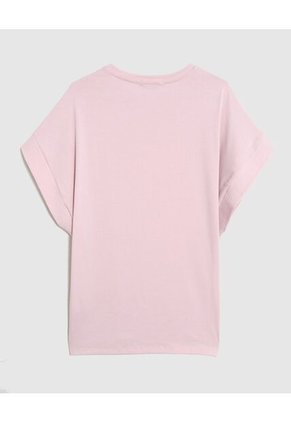 Camiseta  Para Mujer Manga Corta Cuello Redondo Color Rosa Marca Patprimo #14091458