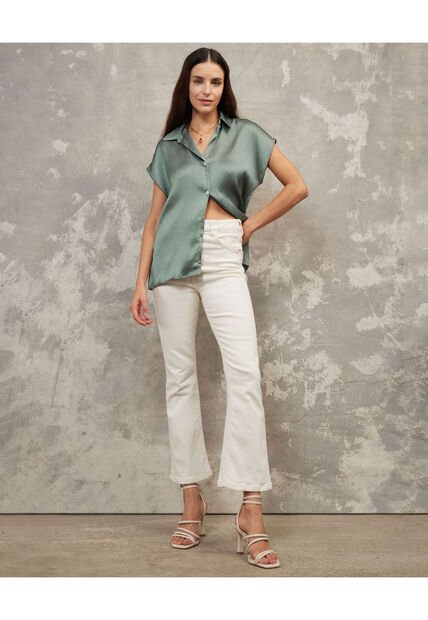 Jean Para Mujer Flare Color Beige Marca Patprimo #30160373