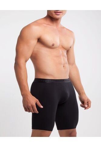 Boxer X1 Para Hombre Fleat Seamer Largo Color Negro Marca Patprimo #44000072 Patprimo