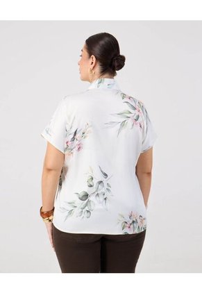 Blusa  Para Mujer Manga Corta Color Blanco Marca Patprimo #14128216