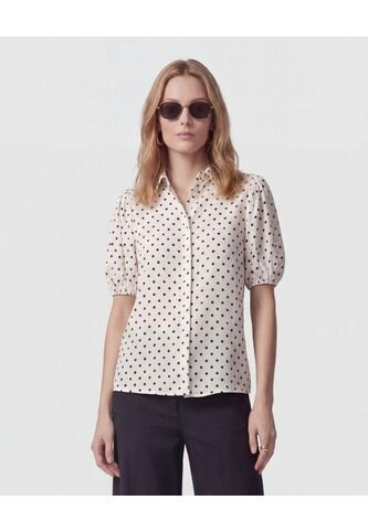 Camisa  Para Mujer Manga Corta Color Crudo Marca Patprimo #30017853 Patprimo