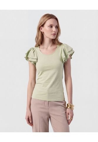 Camiseta  Para Mujer Manga Corta Cuello Redondo Color Verde Marca Patprimo #30093890 Patprimo