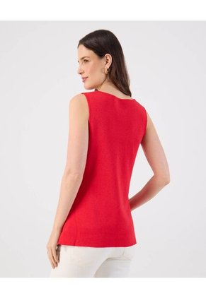 Chaleco Para Mujer Tejido Color Rojo Marca Patprimo #30250046