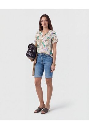 Blusa  Para Mujer Manga Corta Color Crema Marca Patprimo #30123660