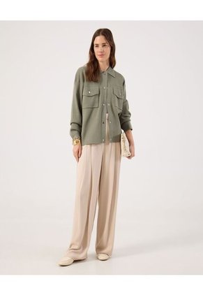 Saco Para Mujer Abierto Color Verde Marca Patprimo #30330636