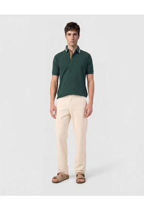 Polo  Para Hombre Cuello Tejido Sin Bolsillo Color Verde Marca Patprimo #44112811