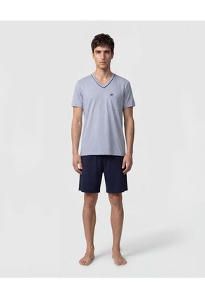 Pijama  Para Hombre M/C P/C Color Azul Marca Patprimo #44040200